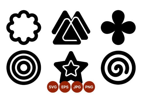 Download Black Abstract Geometric Shapes - Black Collection