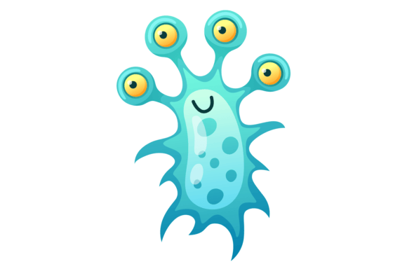 Download Blue Amoeba Cartoon Character. Bizarre M - Amoeba Collection