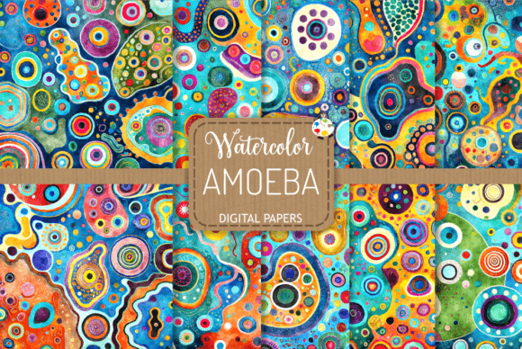Download Amoeba - Watercolor Microscopic Bugs - Amoeba Collection
