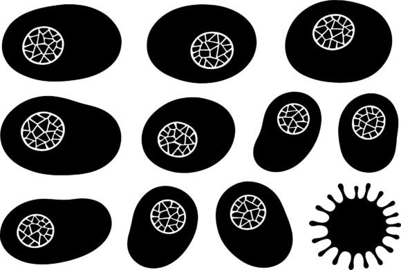 Download Abstract Organic Shapes Black White - Black Collection