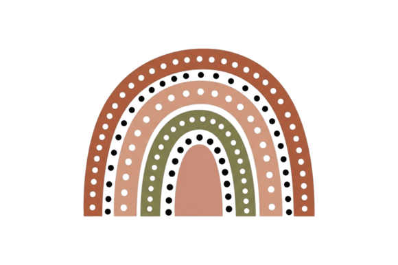 Download Boho Style Arch Dotted Earthy Colors - Style Collection