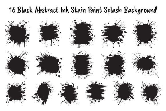 Download 16 Black Abstract Ink Splash Background - Black Collection