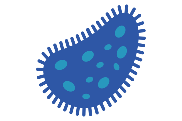 Download Blue Amoeba Icon. Flat Bacteria. Biology - Amoeba Collection